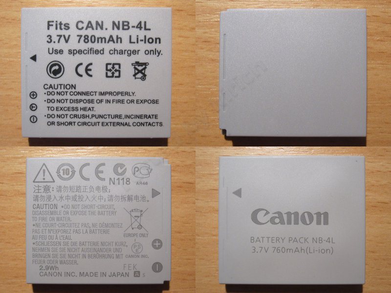 NB-4L и NB-7L, аккумуляторы для фотоаппаратов Canon