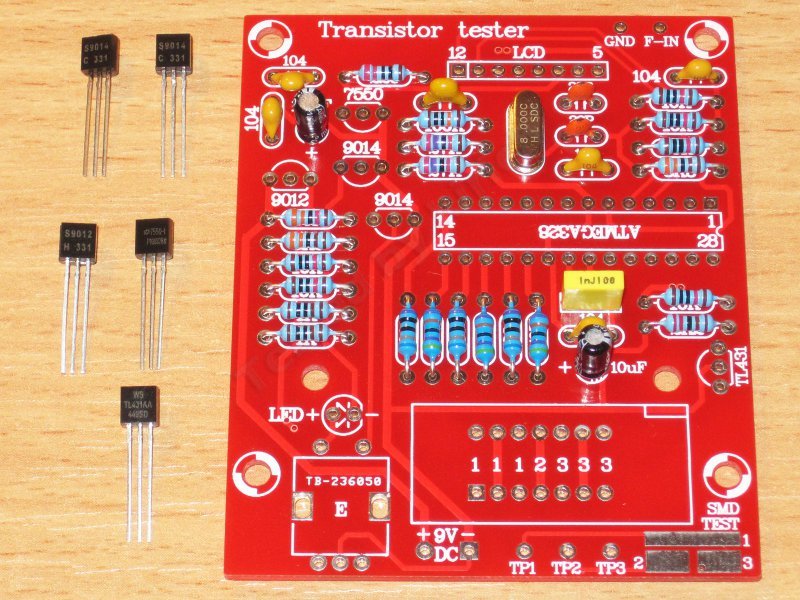 Конструктор для сборки популярного тестера транзисторов