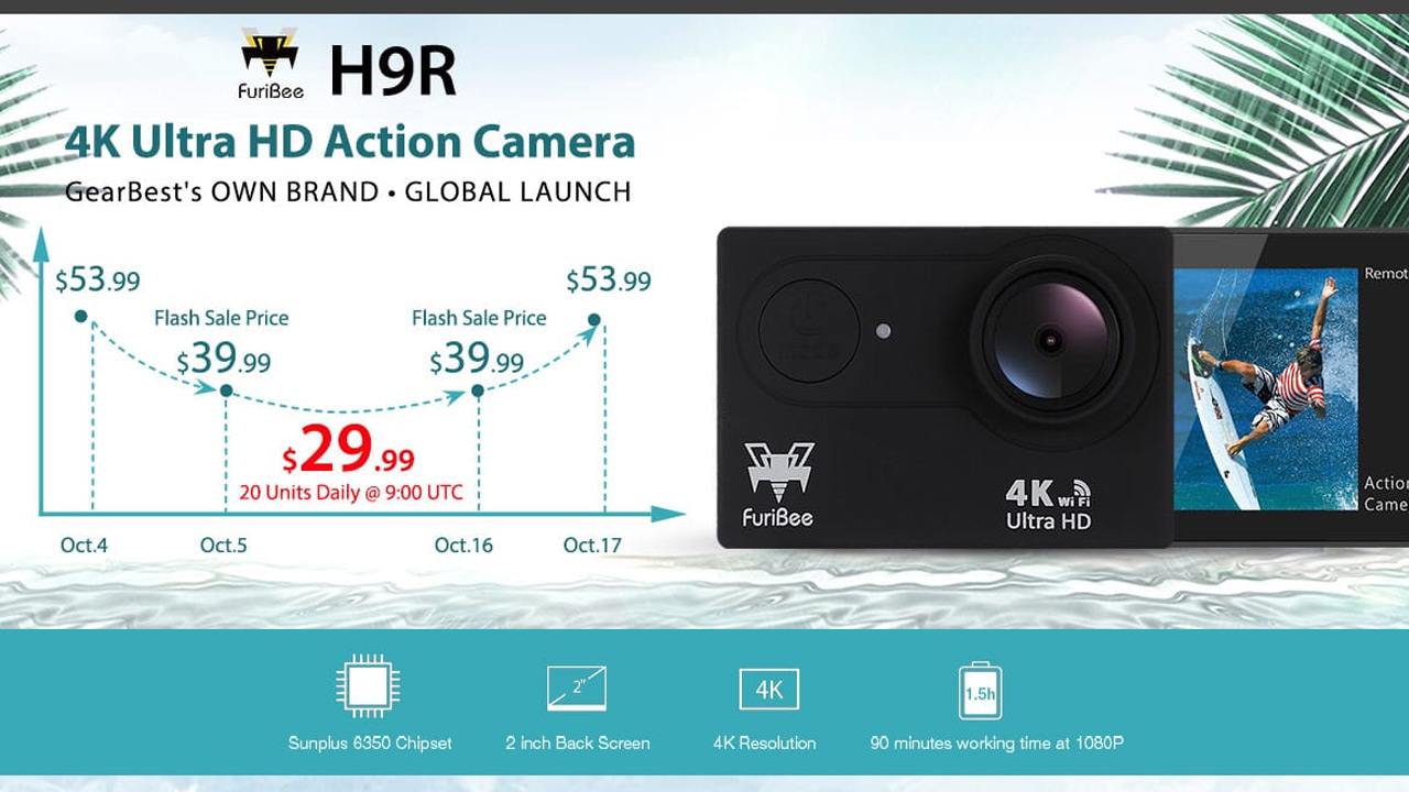 Экшн-камера FuriBee с разрешением 4K Ultra HD всего за $29.99 и многое другое