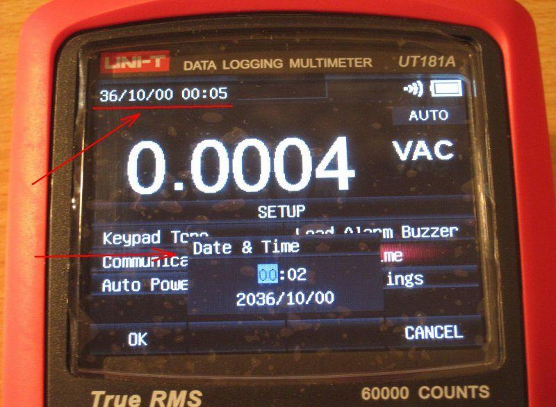 Переделка цепи питания RTC мультиметра UT181A