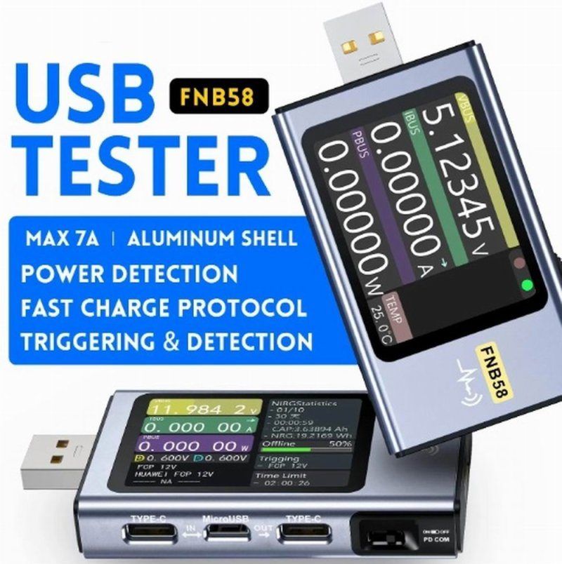 USB тестер FNIRSI-FNB58, обзор с точки зрения метрологии