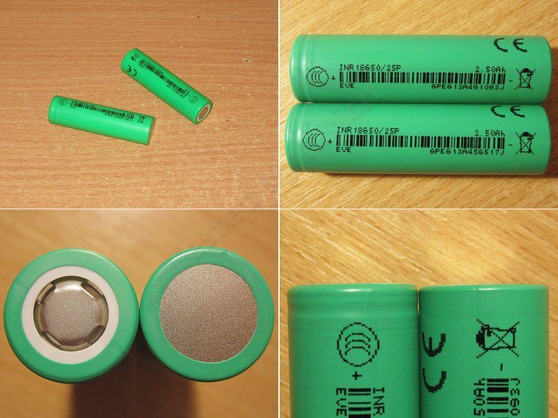Аккумуляторы EVE формфактора 18650, четыре типа