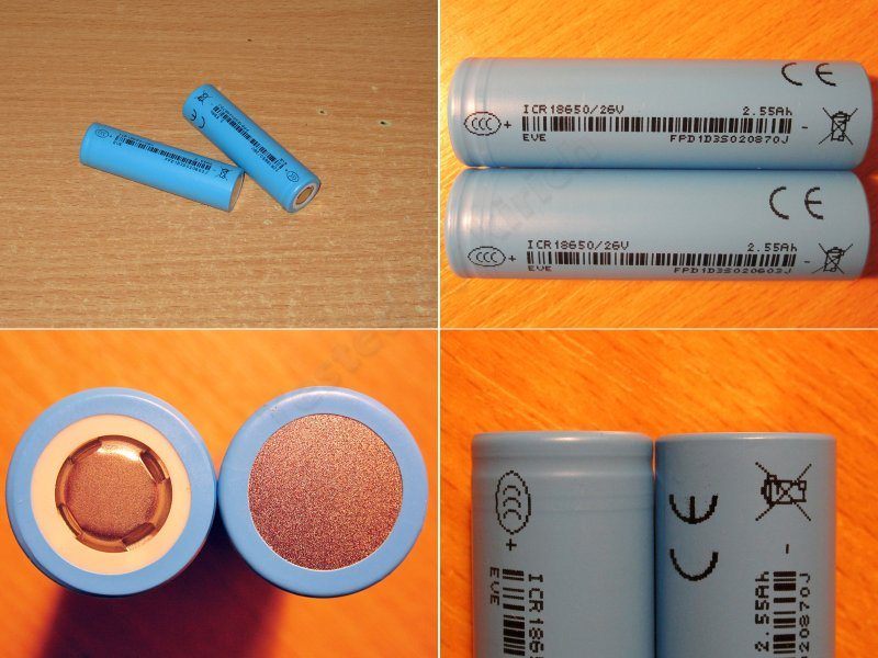 Аккумуляторы EVE формфактора 18650, четыре типа
