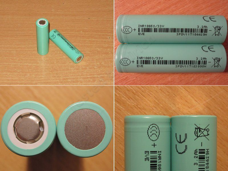 Аккумуляторы EVE формфактора 18650, четыре типа
