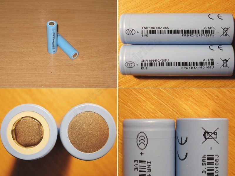 Аккумуляторы EVE формфактора 18650, четыре типа