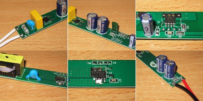Шесть 12 вольт блоков-палок мощностью от 18 до 72 ватт